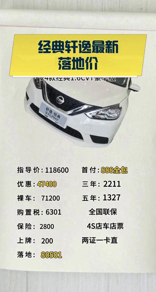 日产轩逸尊享版,日产轩逸尊享版落地多少钱