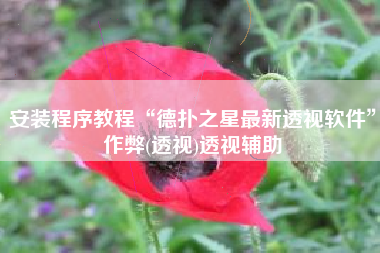 安装程序教程“德扑之星最新透视软件”作弊(透视)透视辅助