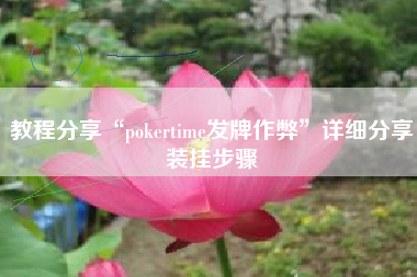 教程分享“pokertime发牌作弊	”详细分享装挂步骤