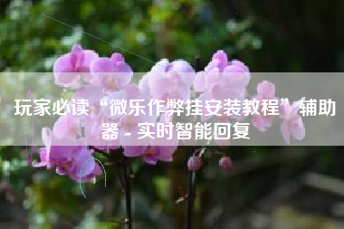 玩家必读“微乐作弊挂安装教程”辅助器 - 实时智能回复