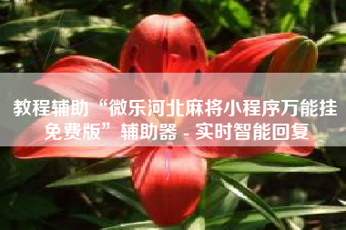 教程辅助“微乐河北麻将小程序万能挂免费版”辅助器 - 实时智能回复